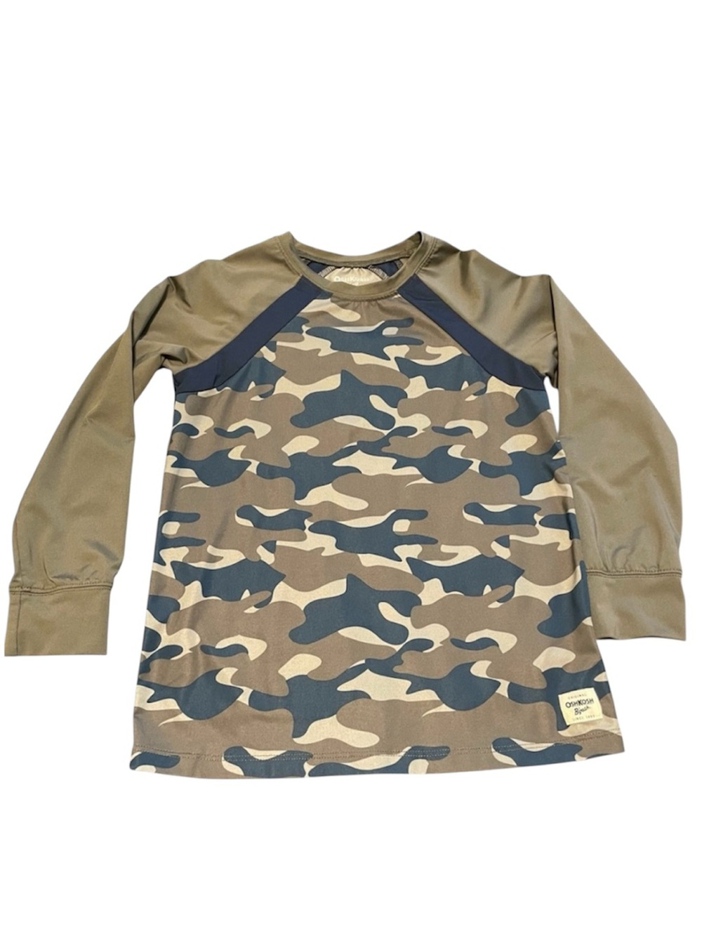 OshKosh Boys Gray and Blue Camo Performance Shirt